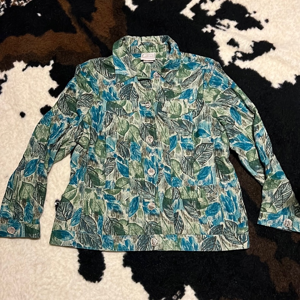 Company collection blue and green jacket size 16